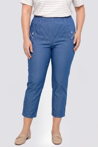 Pantaloni azzurri con tasche