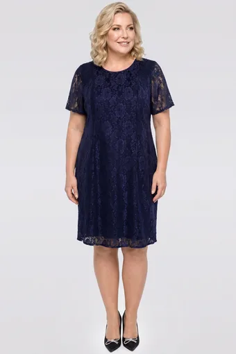 abito in pizzo navy
