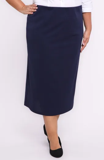Elegante gonna lunga blu navy