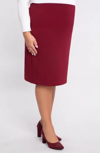 Gonna semplice classica color bordeaux