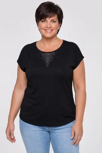 Blusa con lacrime di stella nera di pipistrello