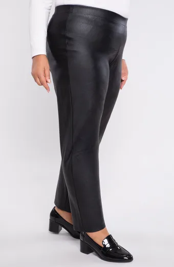 Pantaloni di pelle nera