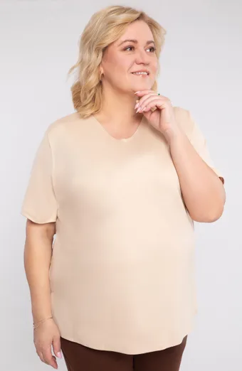 Camicetta in maglia beige