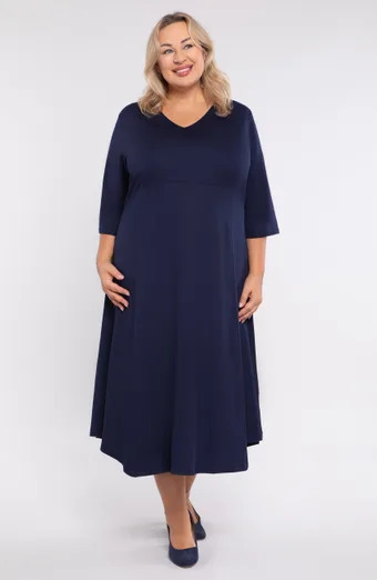Abito dritto svasato blu navy