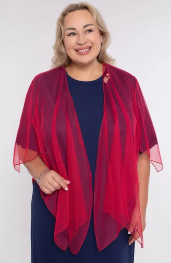 Bolero in chiffon bordeaux