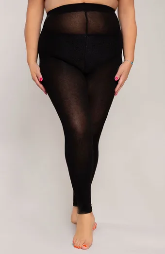 Leggings Ribessa in cashmere nero