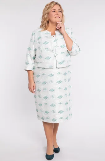 Elegante abito con fantasia verde