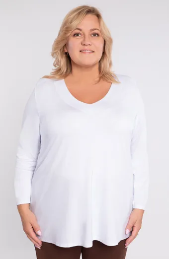 Blusa in viscosa bianca