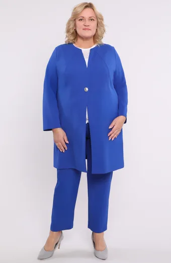 Completo blu fiordaliso con bottone