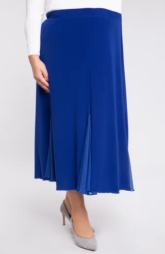 Gonna in chiffon blu fiordaliso