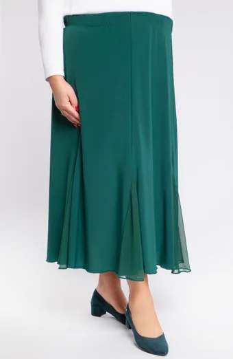 Gonna in chiffon verde