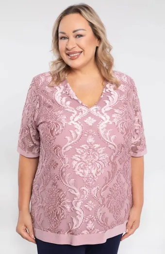 Elegante camicetta rosa