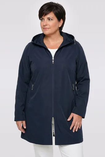 giacca con cappuccio blu navy