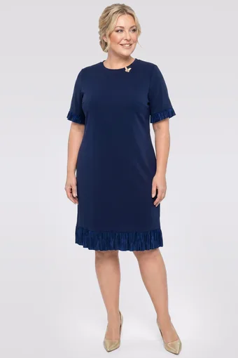 Abito blu navy con decorazione