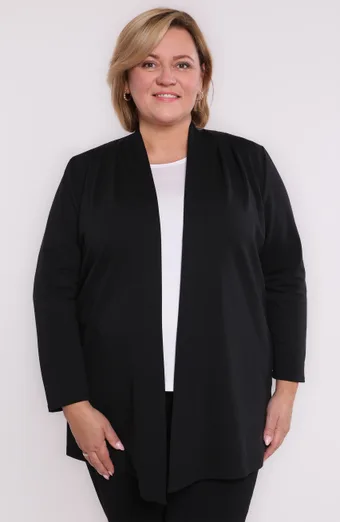 cardigan nero con tasche