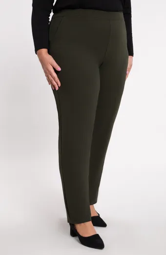 Pantaloni verde scuro con tasche