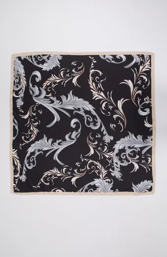 Foulard grigia a fantasia