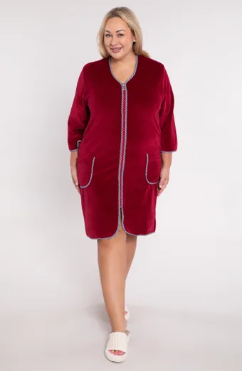 Vestaglia in velluto bordeaux