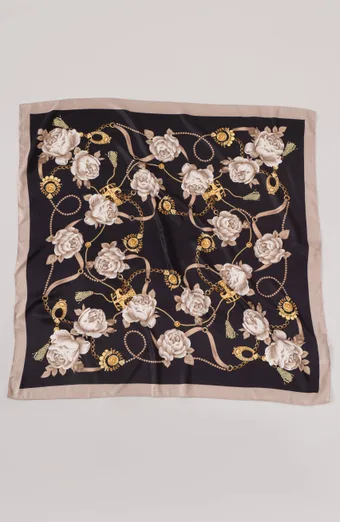 Foulard beige e marrone