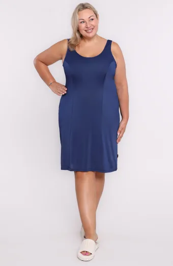 Sottoveste blu navy semplice Mewa