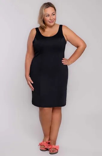 Sottoveste nera liscia Mewa