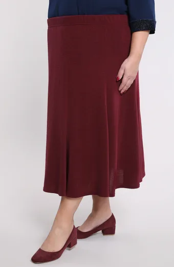 Gonna calda color bordeaux