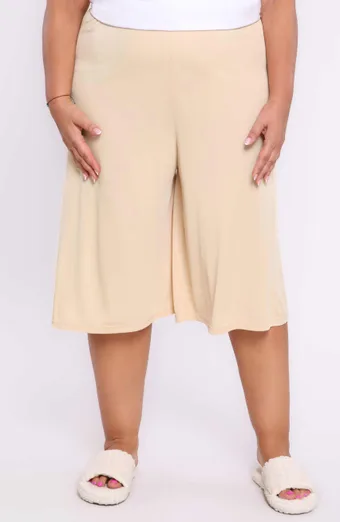 Pantaloni a mezza gonna beige Mewa