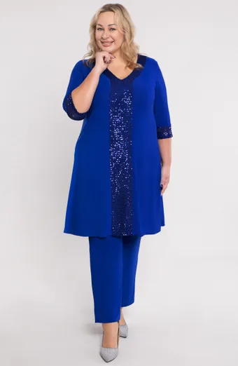 Completo blu fiordaliso con paillettes