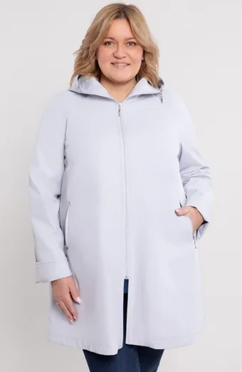 Giacca con cappuccio grigio chiaro