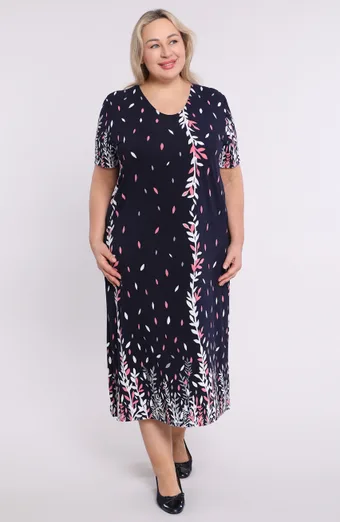 Abito blu navy modello rosa
