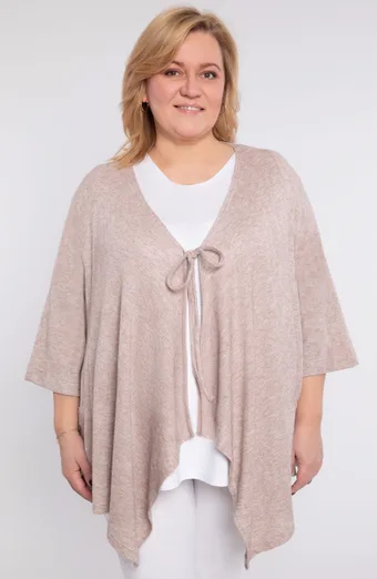 Maglione beige con tasca
