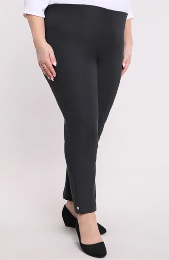 pantaloni a vita alta grigio scuro