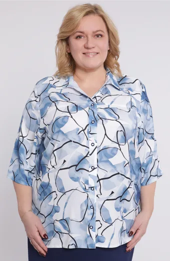 Semplice camicia bianca e blu