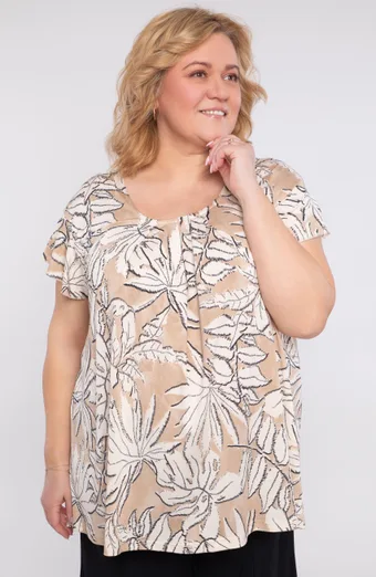 Tunica a fantasia beige