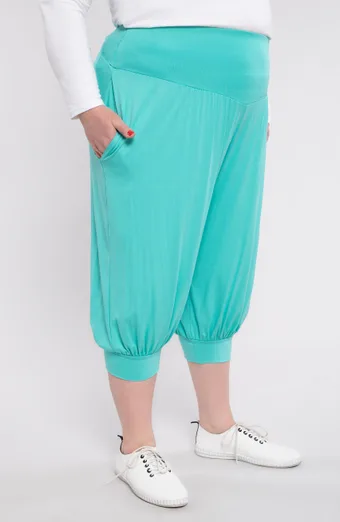 Pantaloni turchesi con tasche