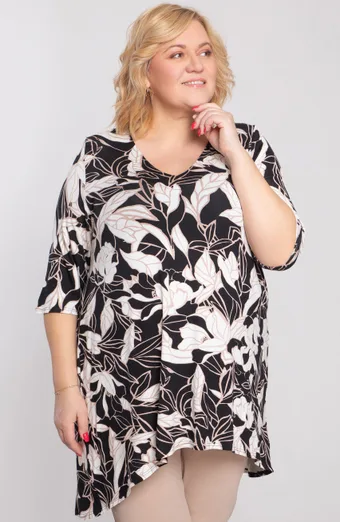 Tunica beige e nera