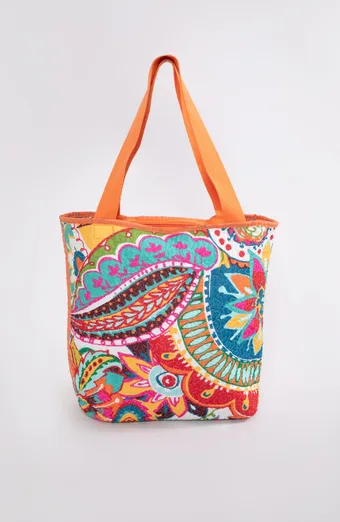 Borsa a fantasia arancione
