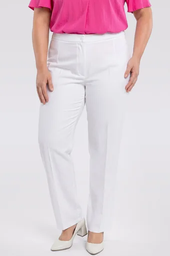 pantaloni con piega, bianchi