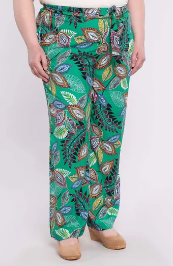 Pantaloni a foglia verde