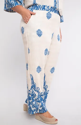 Pantaloni a fantasia blu