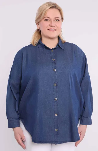 Camicia a maniche lunghe in denim