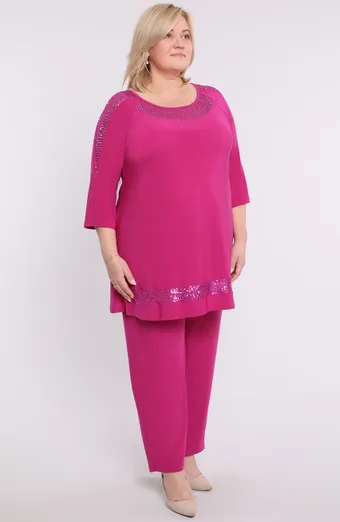 coordinato fucsia con paillettes