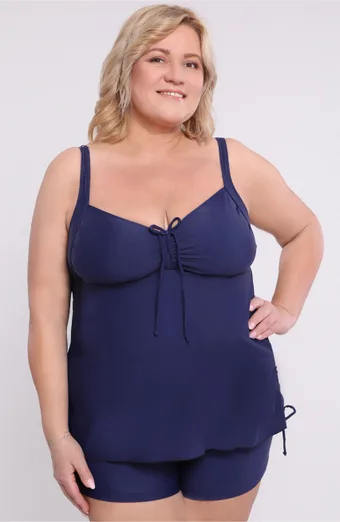 costume da bagno due pezzi blu navy