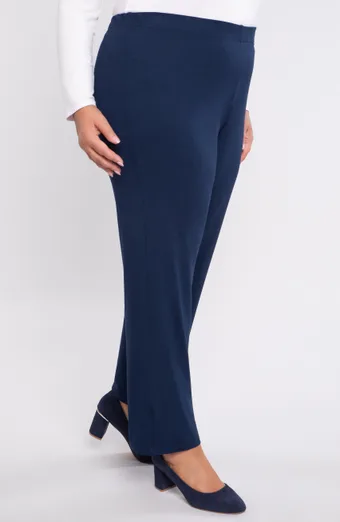 Pantaloni classici blu navy sottili
