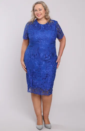 Abito in pizzo blu