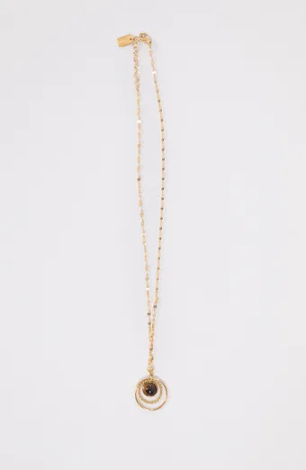 Collana in pietra marrone