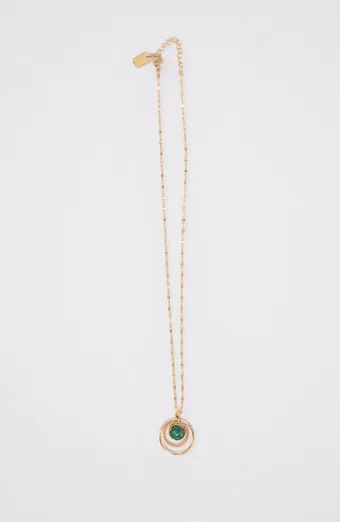 Collana di pietra verde