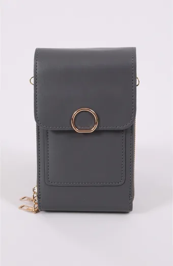 borsa telefono grigia