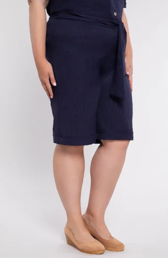 Pantaloncini blu navy con lacci