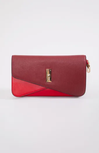 Borsa piccola rossa e bordeaux